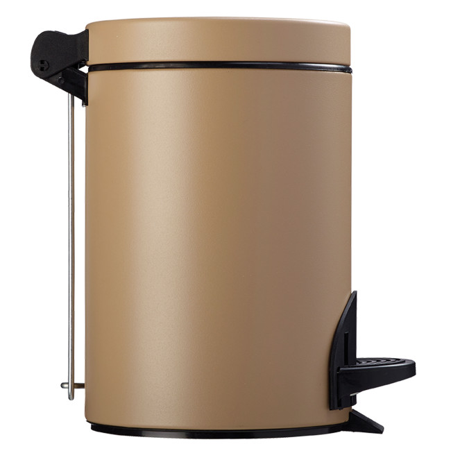 Hysia Metal Pedal Round Trash - 3L - beige 1019