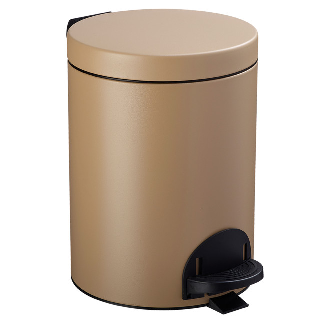 Hysia Metal Pedal Round Trash Boot - 5L - beige 1019