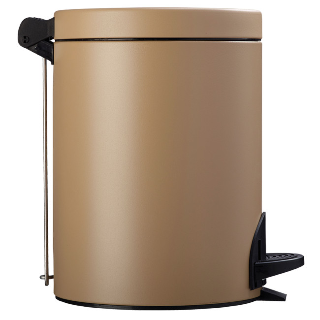 Hysia Metal Pedal Round Trash Boot - 5L - beige 1019