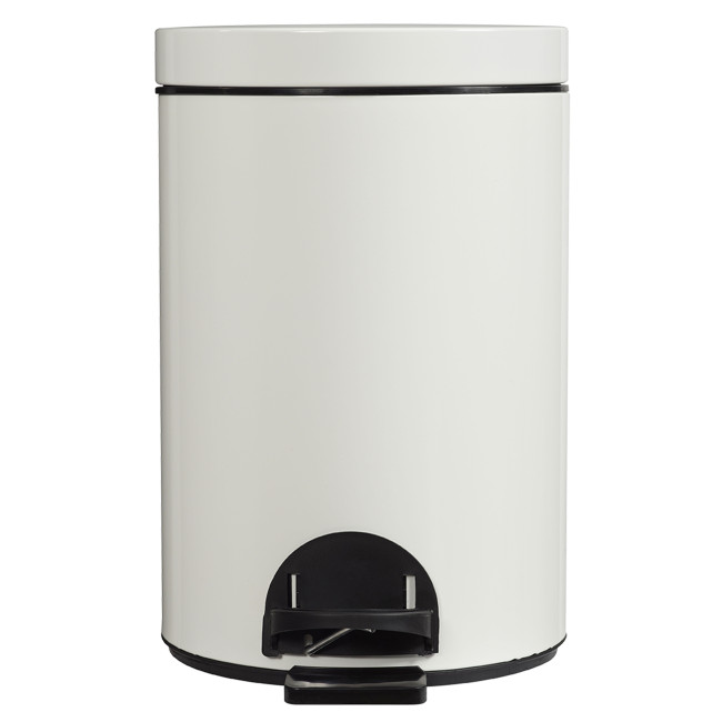 Hysia Metal Pedal Round Trash Can - 14L - beige 1019