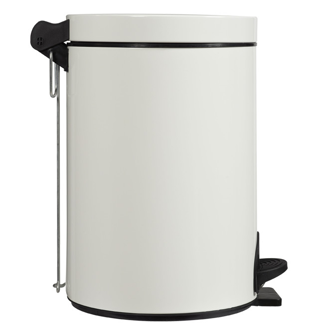 Hysia Metal Pedal Round Trash Can - 14L - beige 1019