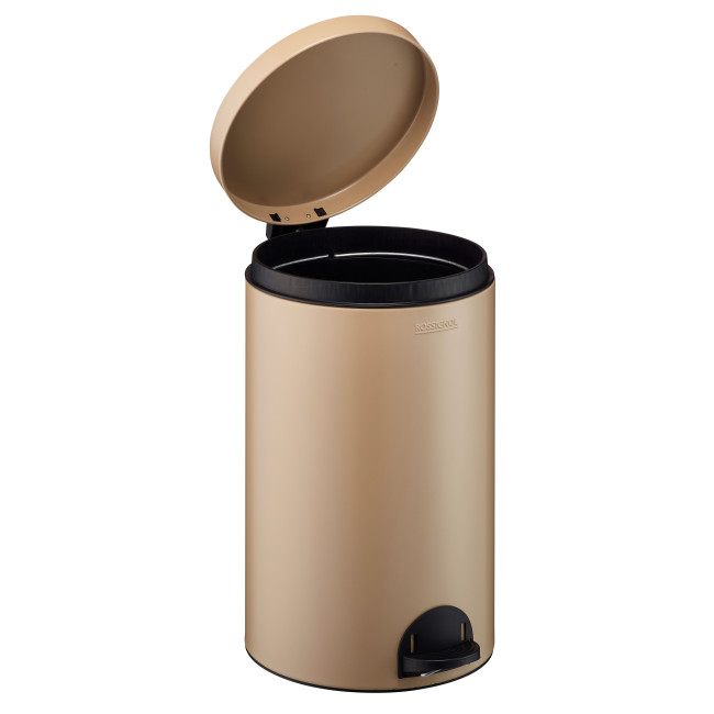 Hysia Metal Pedal Round Trash Can - 20L - beige 1019