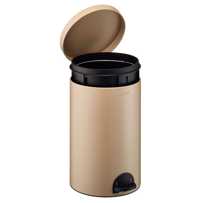 Hysia Metal Pedal Round Trash Can - 20L - beige 1019