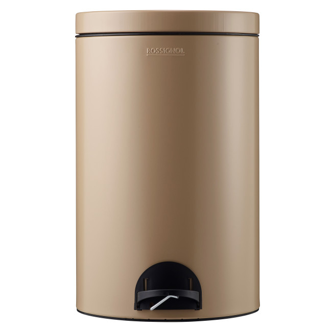 Hysia Metal Pedal Round Trash Can - 20L - beige 1019
