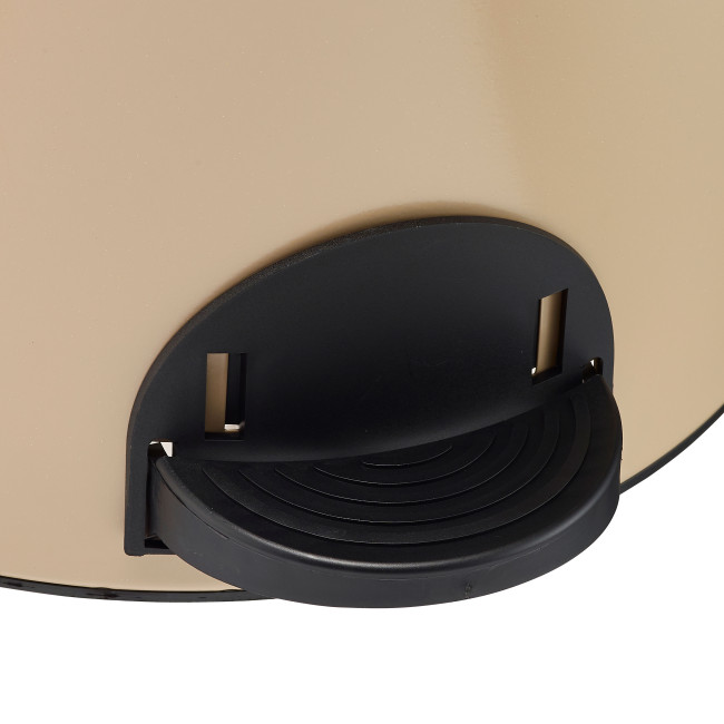 Hysia Metal Pedal Round Trash Can - 20L - beige 1019