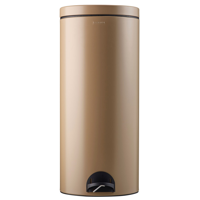 Hysia Metal Pedal Round Trash Can - 30L - beige 1019