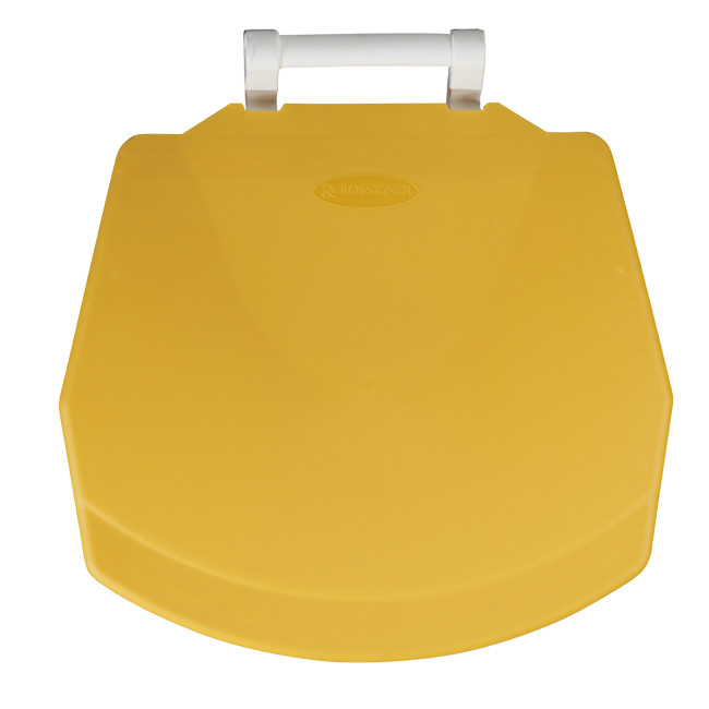 90L Ritmy HDPE / Stainless Mobile Pedal Trash Bin - white / white