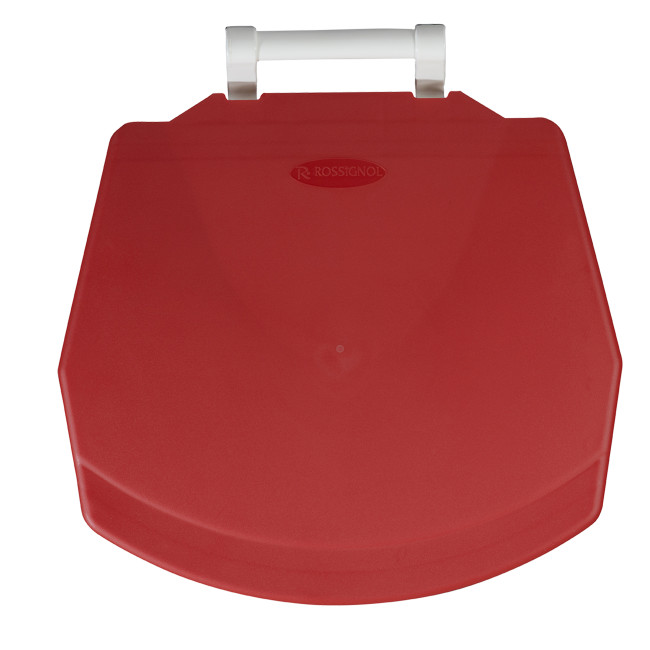 90L Ritmy HDPE / Stainless Mobile Pedal Trash Bin - white / white