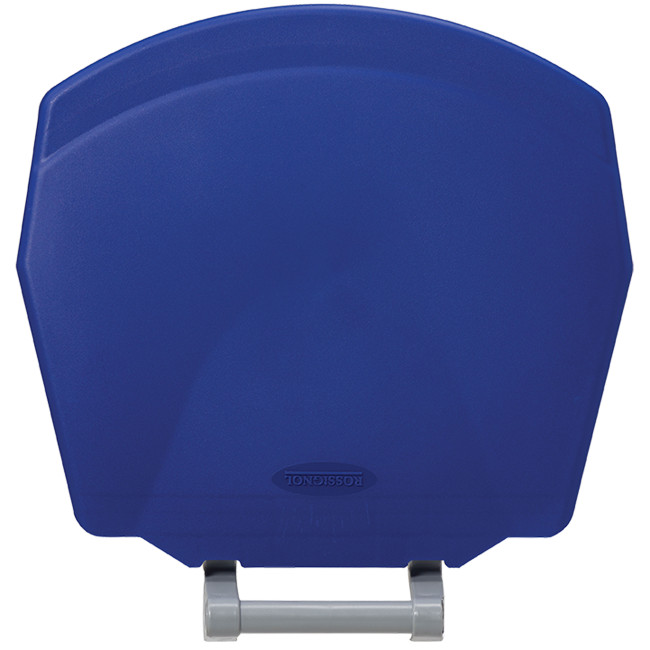 90L Ritmy HDPE / Stainless Mobile Pedal Trash Bin - white / white