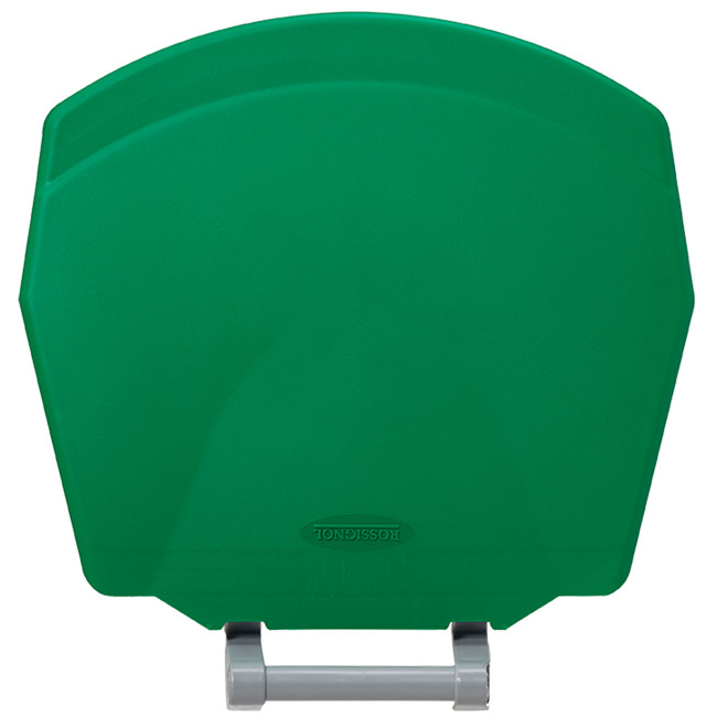 90L Ritmy HDPE / Stainless Mobile Pedal Trash Bin - white / white