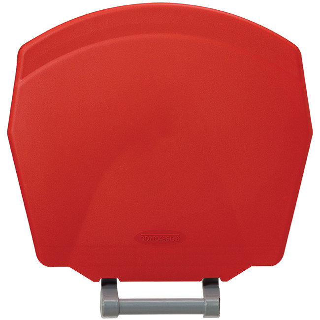 90L Ritmy HDPE / Stainless Mobile Pedal Trash Bin - white / white