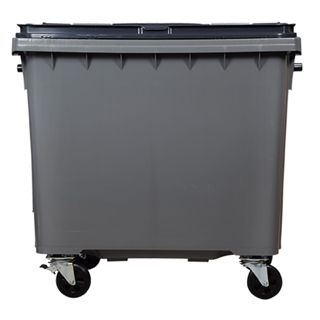 Plastic Orkea 4 Wheel Container (HDPE) - 770L - gray / blue