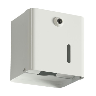 Toilet paper dispenser 2Passets / 1Rouleau Halba in wall-mounted metal - White 9016