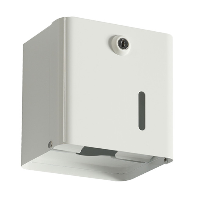 Toilet paper dispenser 2Passets / 1Rouleau Halba in wall-mounted metal - White 9016