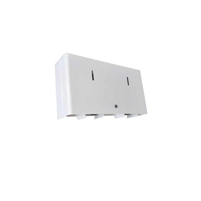Toilet paper dispenser 2x400m Halba metal - white 9016