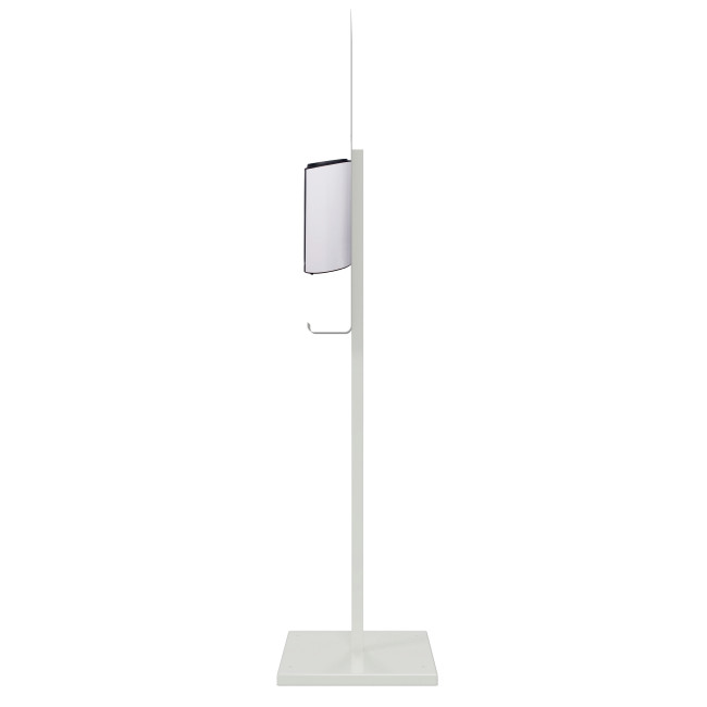 Maneo Metal ABS Disinfection Station on Post - white 9016