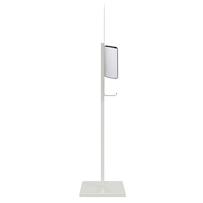 Maneo Metal ABS Disinfection Station on Post - white 9016
