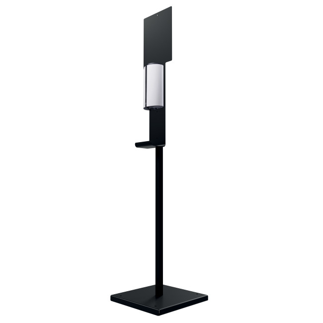 Maneo Metal ABS Disinfection Station on Post - white 9016