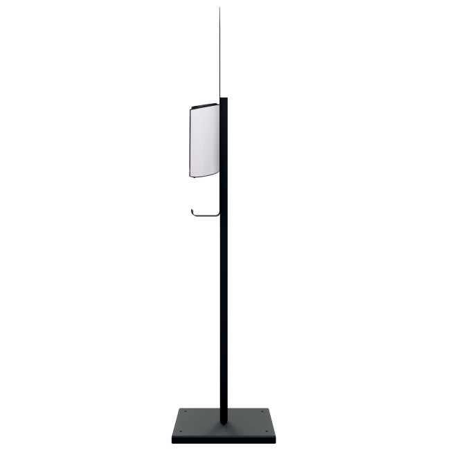 Maneo Metal ABS Disinfection Station on Post - white 9016