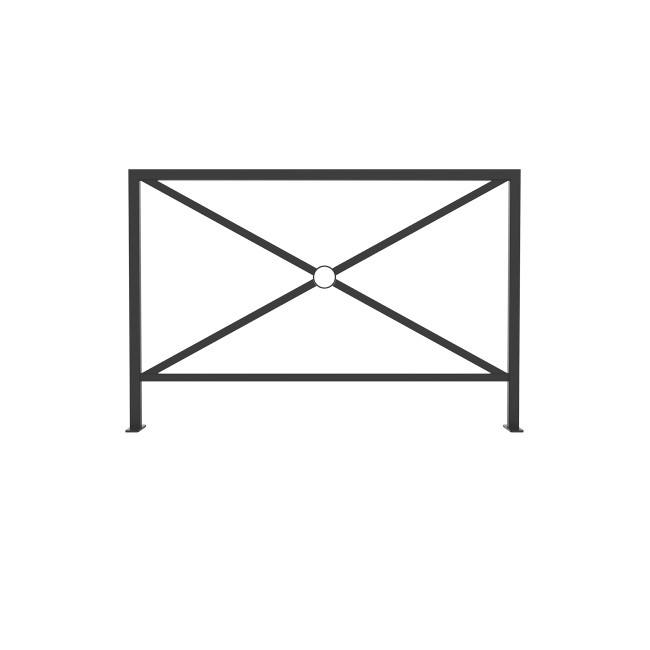 Barrier 1,5m Glisy in ankle metal - anthracite 7016