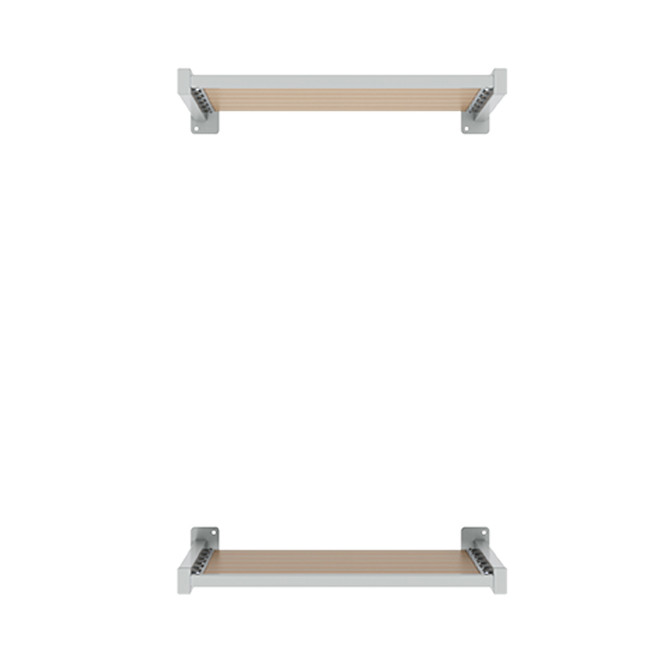 Metal Orkim Container Cache / HPL Blades 2 Pans - Anthracite 7016 / Clear Chene