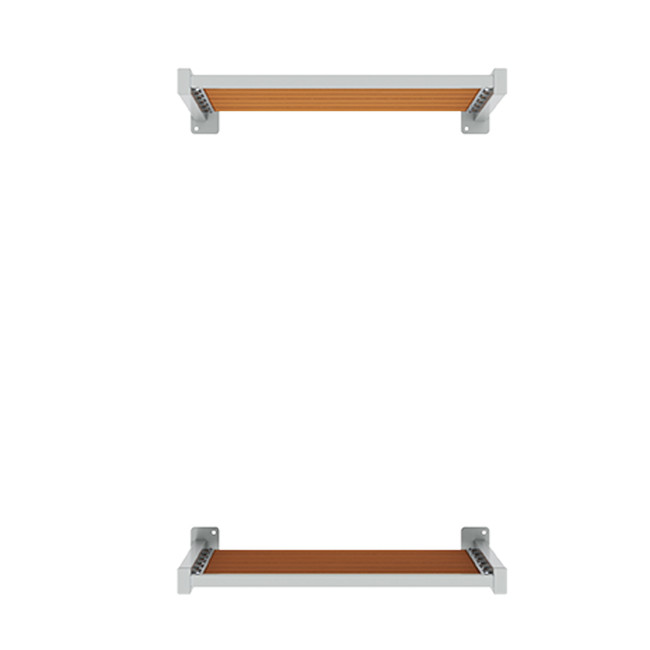 Metal Orkim Container Cache / HPL Blades 2 Pans - Anthracite 7016 / Clear Chene