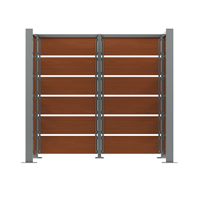 Metal Orkim Container Cover / HPL Blades 3 Pans - Anthracite 7016 / Clear Chene