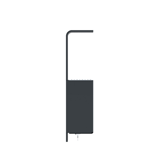 Ashtray 1.5L Moria Galvanized Steel / Wall Stainless Steel - anthracite 7016
