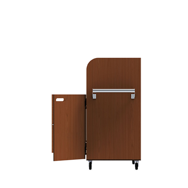 HPL / Metal Deli Mobile Serving With Cutlery Range - Clear Chene