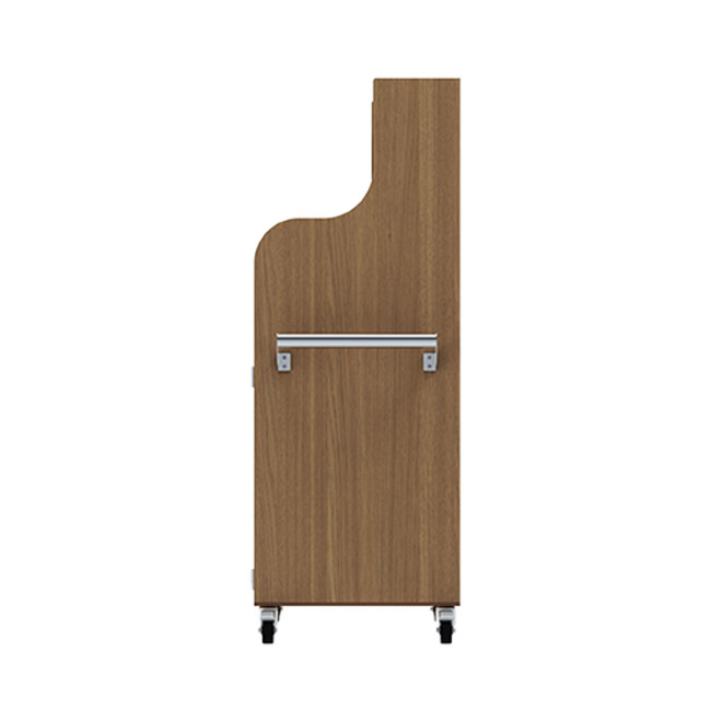 Mobile Deli HPL / Metal With Cutlery Range Drawer and High Shelers - Clear Chene