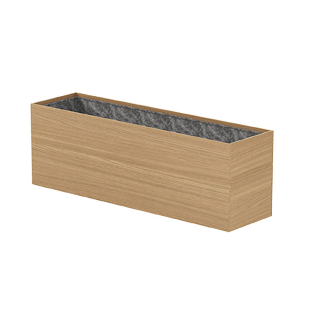 Galvanized Steel Stratty Planter / HPL Full - 150L - clear raw / shene