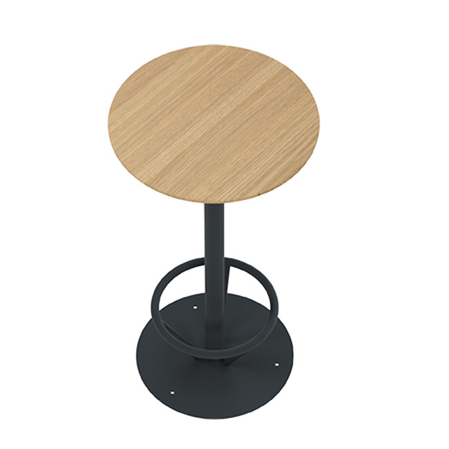 Round Pikor Round Eat With Metal Fitto Fitto - Anthracite 7016 / Clear Chene