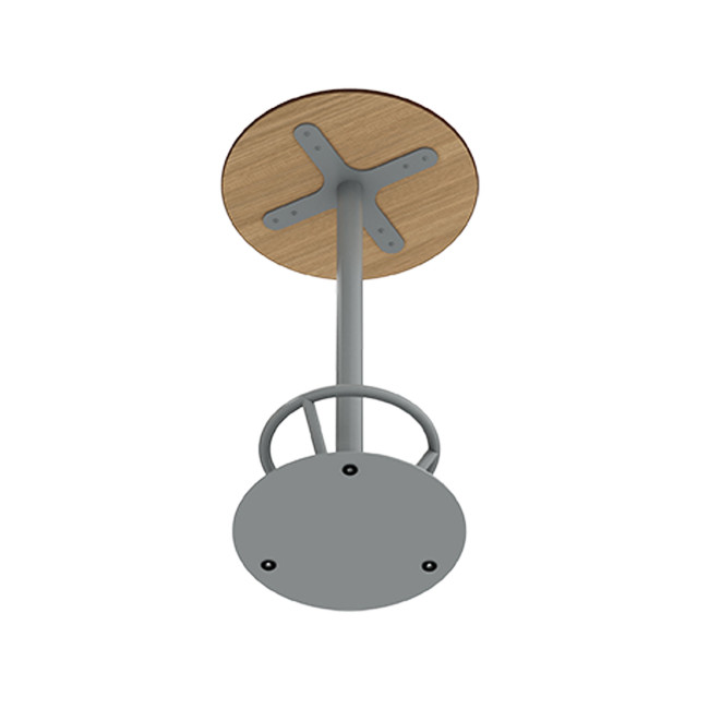 Round Pikor Round Eat With Metal Fitto Fitto - Anthracite 7016 / Clear Chene