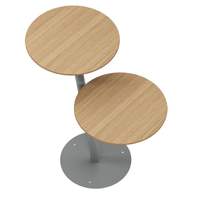 Round Eat Inclined Pikor PMR Metal / HPL - Anthracite 7016 / CHEEN CLEAR