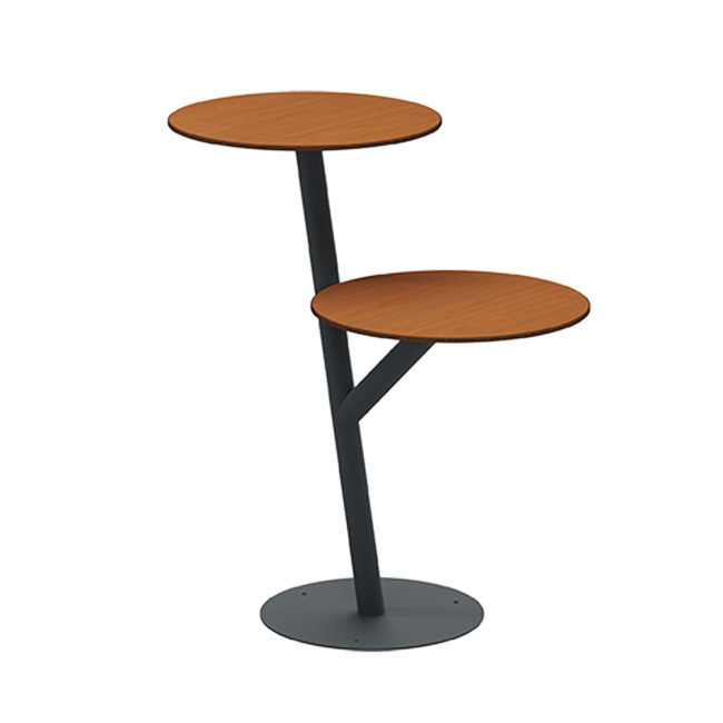 Round Eat Inclined Pikor PMR Metal / HPL - Anthracite 7016 / CHEEN CLEAR