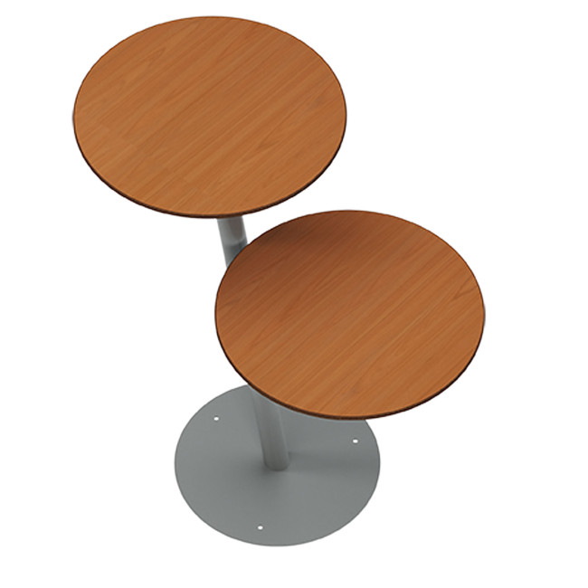 Round Eat Inclined Pikor PMR Metal / HPL - Anthracite 7016 / CHEEN CLEAR