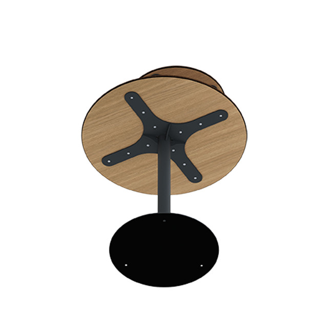 Round standing Right Right Pikor PMR Metal / HPL - Anthracite 7016 / Clear Chene