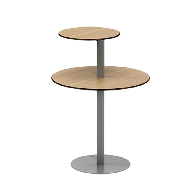 Round standing Right Right Pikor PMR Metal / HPL - Anthracite 7016 / Clear Chene