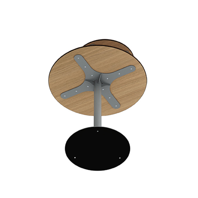 Round standing Right Right Pikor PMR Metal / HPL - Anthracite 7016 / Clear Chene