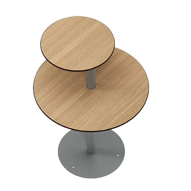Round standing Right Right Pikor PMR Metal / HPL - Anthracite 7016 / Clear Chene