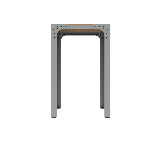 High Rectangle Boldo Metal / HPL HPL Table - 8places - anthracite 7016 / cheen clear