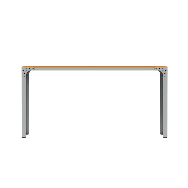 High Rectangle Boldo Metal / HPL HPL Table - 8places - anthracite 7016 / cheen clear