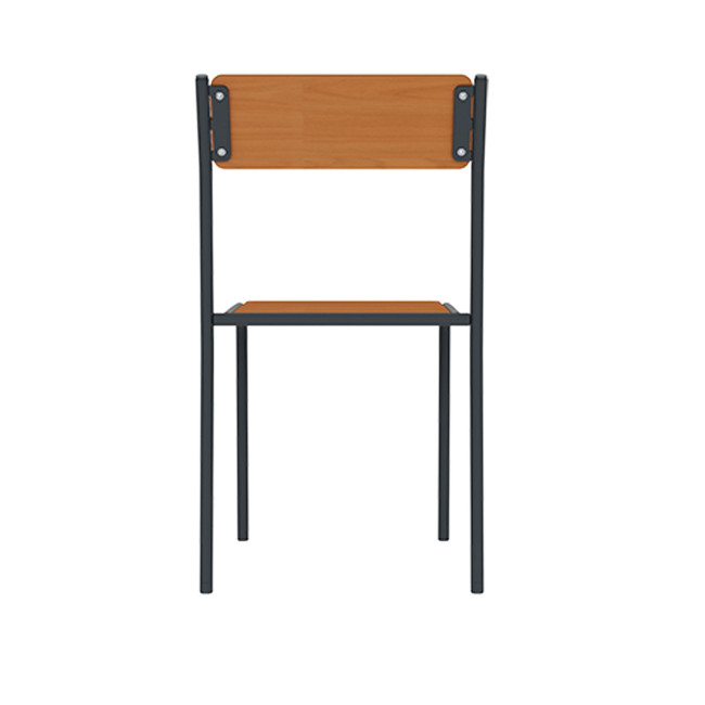 Metal flora chair / HPL - anthracite 7016 / clear chene