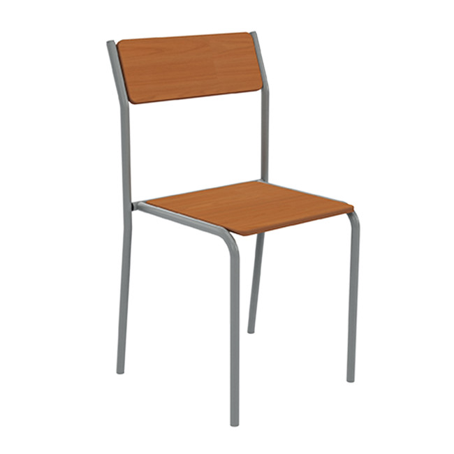 Metal flora chair / HPL - anthracite 7016 / clear chene