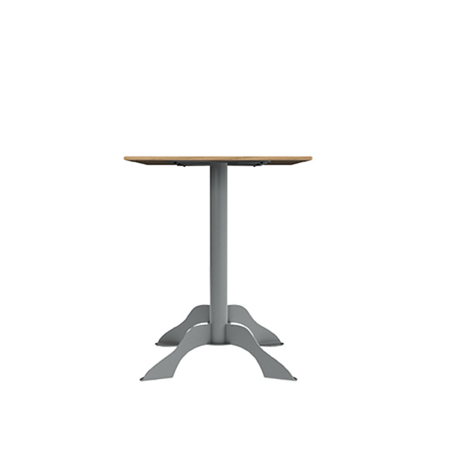 Rectangle Metal Flora Table / HPL - 4places - anthracite 7016 / clear chene