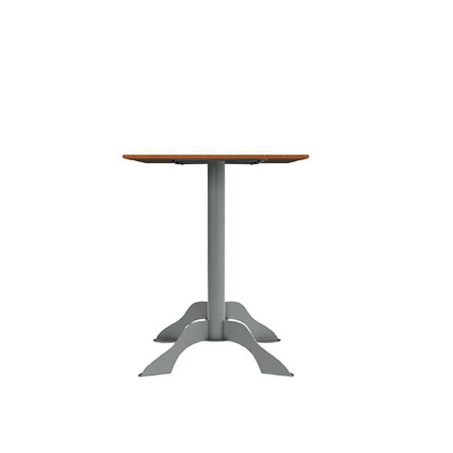 Rectangle Metal Flora Table / HPL - 4places - anthracite 7016 / clear chene