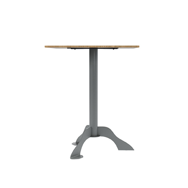 Square Table Metal Flora / HPL - 2places - anthracite 7016 / clear chene