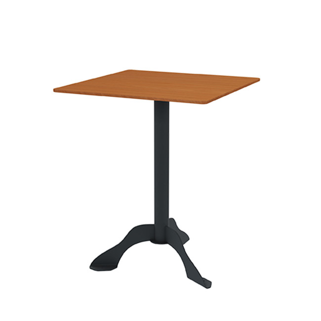 Square Table Metal Flora / HPL - 2places - anthracite 7016 / clear chene