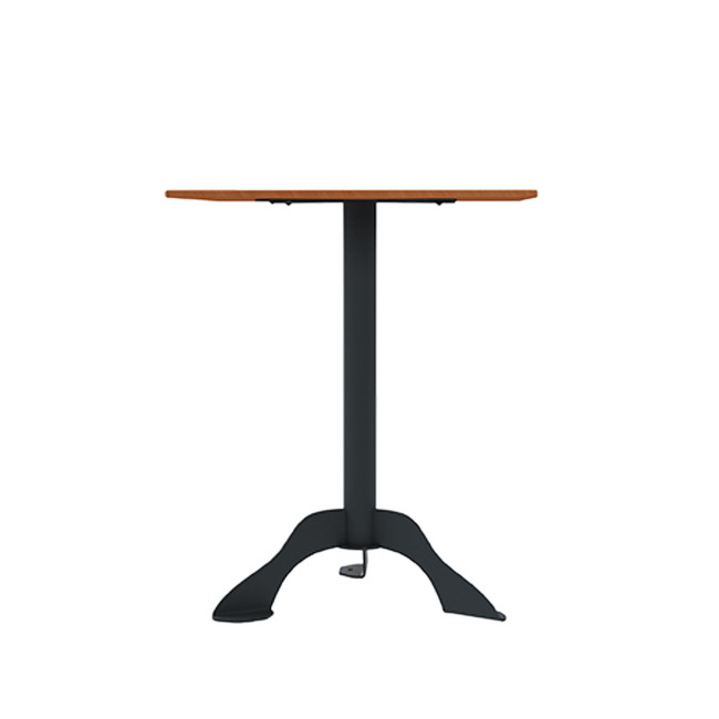 Square Table Metal Flora / HPL - 2places - anthracite 7016 / clear chene