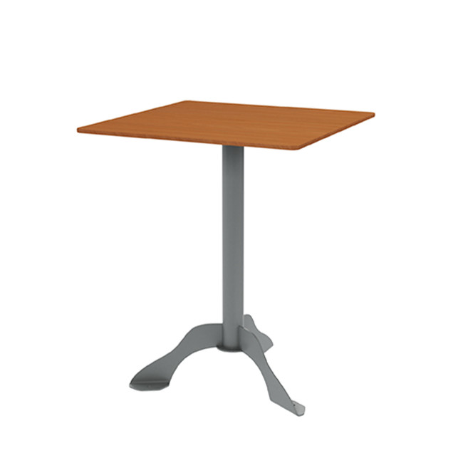 Square Table Metal Flora / HPL - 2places - anthracite 7016 / clear chene